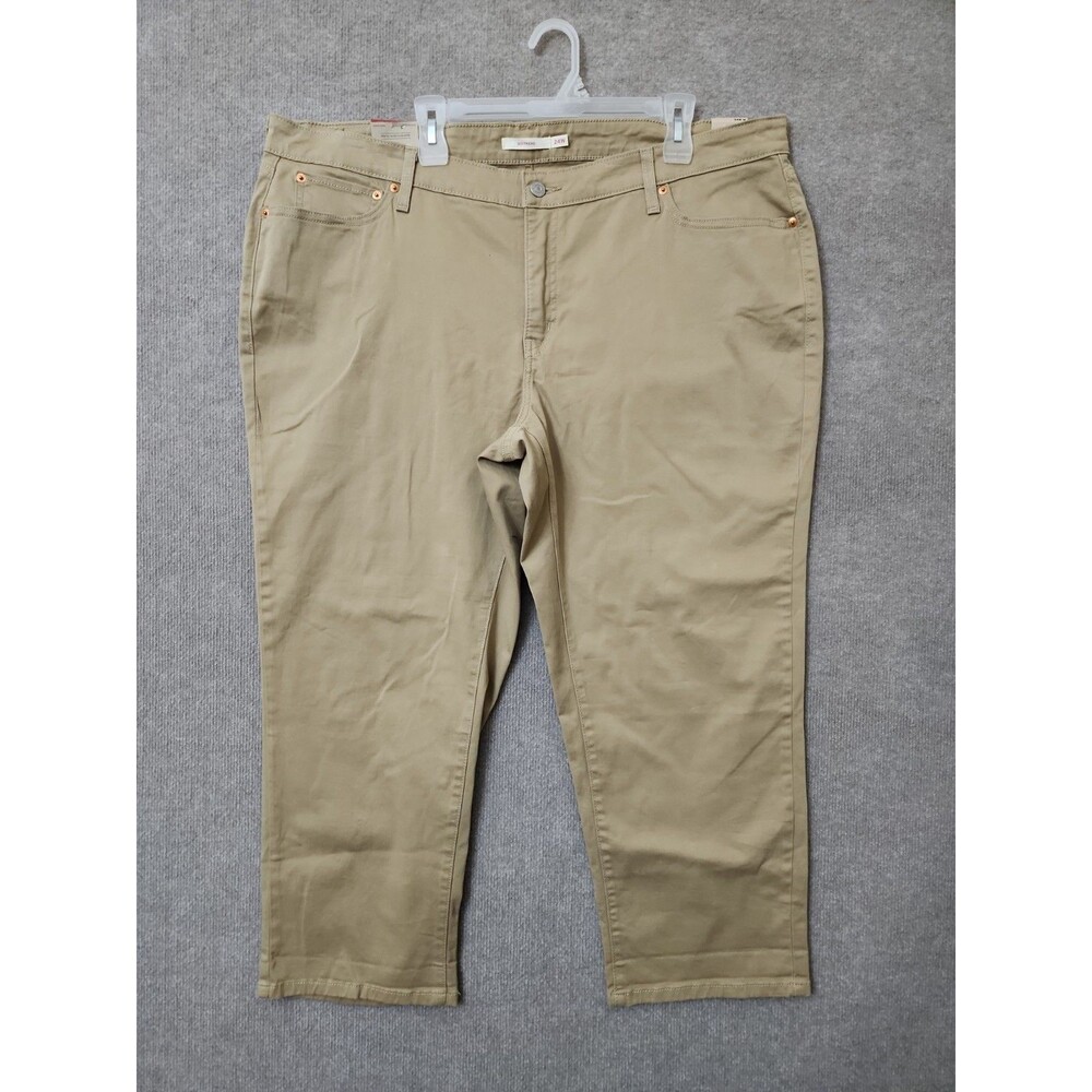 Levis Boyfriend Pants Womens 24W Khaki Stretch NEW